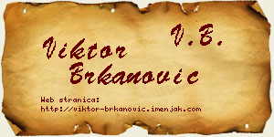 Viktor Brkanović vizit kartica